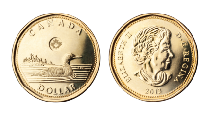 Canada  1 Dollar  front and back,