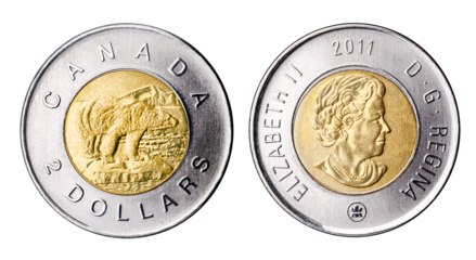 Canada  2  Dollars   front and back,