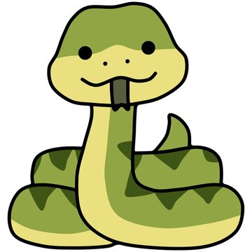 green snake animal