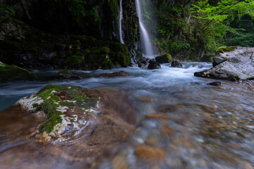 美しい滝のある風景