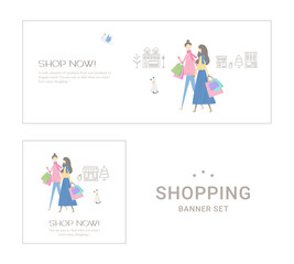 ショッピング　ウィンターシーズン　バナーセット