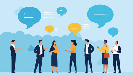 Social feedback, opinion or business advice, employee discussion, debate or customer comment, social media positive and negative feedback, people giving opinion with thumb up, vector illustration