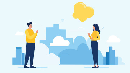 Social feedback, opinion or business advice, employee discussion, debate or customer comment, social media positive and negative feedback, people giving opinion with thumb up, vector illustration