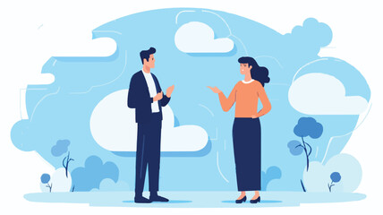 Social feedback, opinion or business advice, employee discussion, debate or customer comment, social media positive and negative feedback, people giving opinion with thumb up, vector illustration