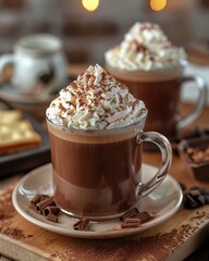 Hot Chocolate with white whipped cream on top