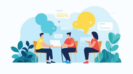 Social feedback, opinion or business advice, employee discussion, debate or customer comment, social media positive and negative feedback, people giving opinion with thumb up, vector illustration