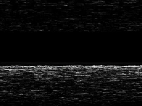 footage of old vhs pixellated static from a tv