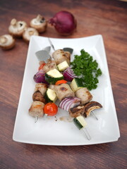 Wurst Gemüse Spiess Grillen