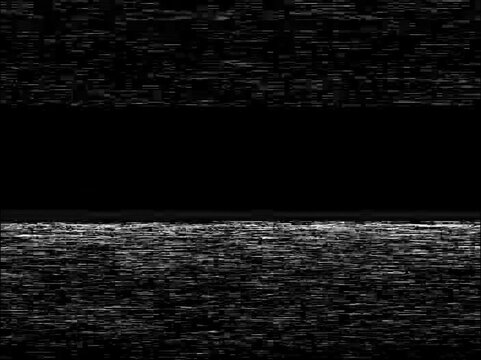 footage of old vhs pixellated static from a tv