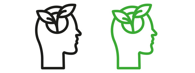 Think green icon mark in filled style