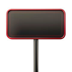 blank billboard isolated on white background