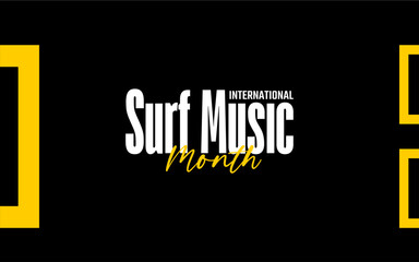 International Surf Music Month Holiday Concept Vector