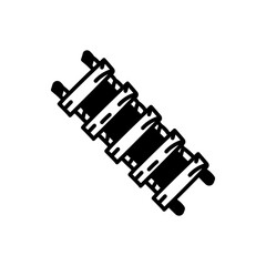 Rope Ladder Glyph Icon, Vector illustration