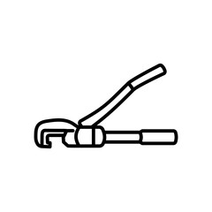Rebar Cutter Outline Icon, Vector illustration