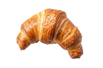 Fresh croissant isolated on transparent background