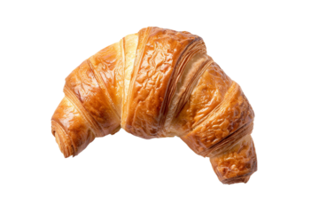 Fresh croissant isolated on transparent background
