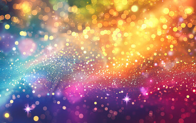 Fototapeta premium A vibrant rainbow background with soft gradients blending seamlessly between the colors