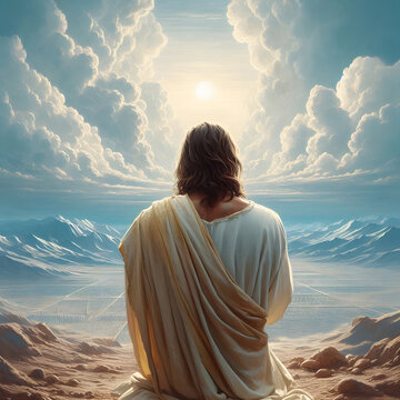 Jesus posture back view