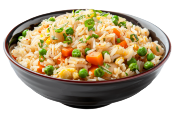 Fried rice isolated on transparent background