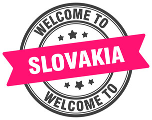 Fototapeta premium Welcome to Slovakia stamp. Slovakia round sign