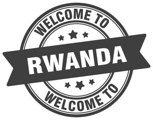 Welcome to Rwanda stamp. Rwanda round sign