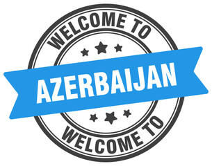 Fototapeta premium Welcome to Azerbaijan stamp. Azerbaijan round sign