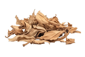 Whispers of Autumn: A Cascade of Dried Leaves on a White or Clear Surface PNG Transparent Background..