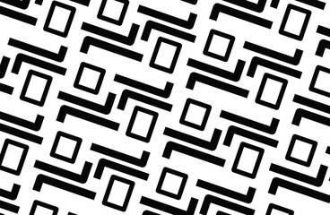 Abstract seamless geometric pattern isolated on white background.