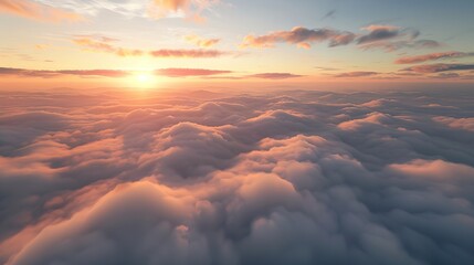 Background. Fantastic colorful sunrise with cloudy sky. Scenic image of dramatic light in summer weather. Created with Generative AI