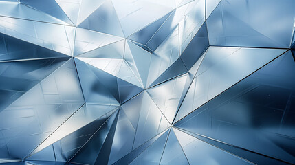 abstract blue background with 3D triangles