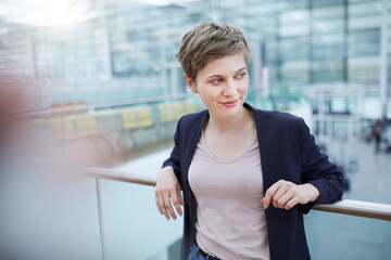Portrait of blond businesswoman