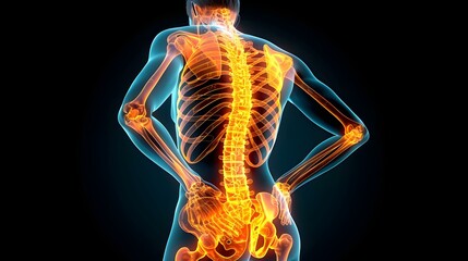 Lower back pain, x-ray view