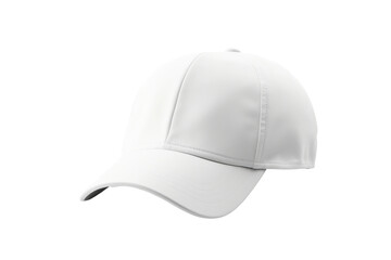 Fototapeta premium Ethereal Elegance: A White Baseball Cap in Pure White on a White or Clear Surface PNG Transparent Background..