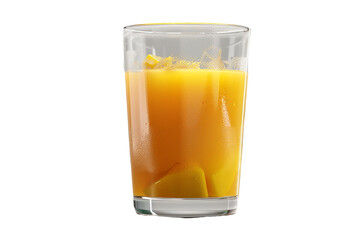 Fototapeta premium Glass of mango juice isolated on transparent background