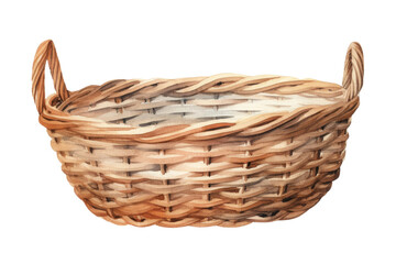 Gleaming Wicker Sanctuary on a White or Clear Surface PNG Transparent Background..