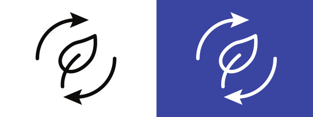 Sustainable icon logo set vector