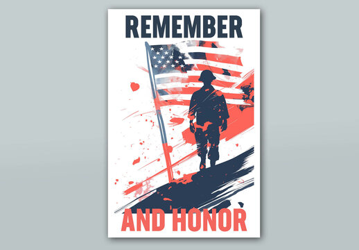Memorial Day Poster Layout with Generative AI

