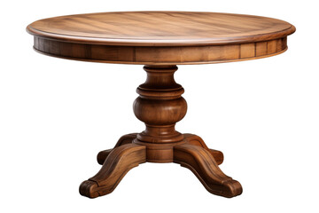 The Enchanted Circular Wooden Platform on a White or Clear Surface PNG Transparent Background..