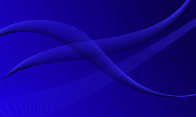 blue lines wave curves with smooth gradient abstract background