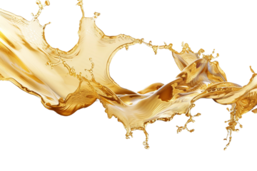 Gold paper isolated on transparent background