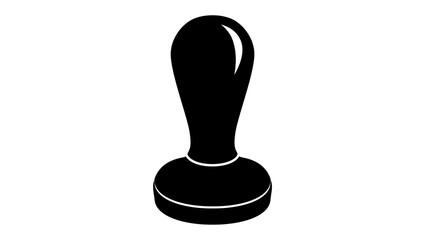 Coffee Tamper, black isolated silhouette