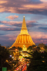 Phra Pathom Chedi,  The tallest stupa chedi in the world at Nakhon Pathom, Thailand,