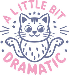 Typography Vintage Funny Cat SVG Sublimation Tshirt Design