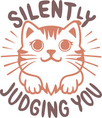 Typography Vintage Funny Cat SVG Sublimation Tshirt Design