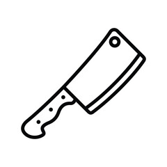 butcher knife icon vector design template simple and clean