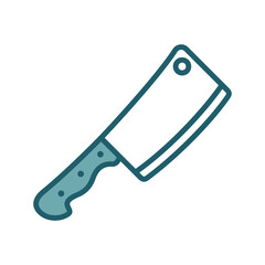 butcher knife icon vector design template simple and clean