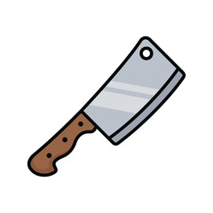 butcher knife icon vector design template simple and clean