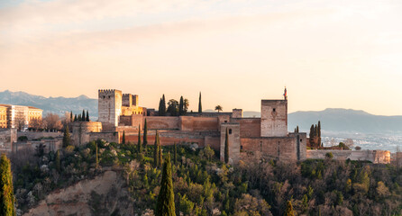 Alhambra Palace in Granada, Andalusia, Spain