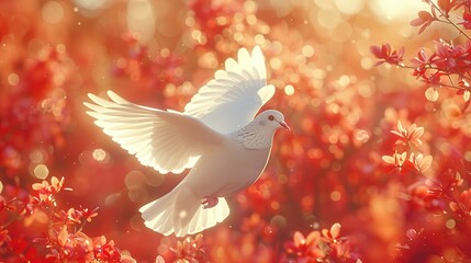 white dove flying in the sky