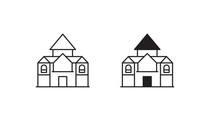 Palace icon design with white background stock illustration